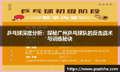 乒乓球深度分析：探秘广州乒乓球队的反击战术与训练秘诀